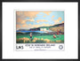 'Golf in Northern Ireland', LMS poster, c 1925. art print medium black Art Print - Science Museum Shop