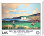 'Golf in Northern Ireland', LMS poster, c 1925. stretched canvas medium none Art Print - Science Museum Shop