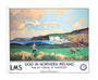 'Golf in Northern Ireland', LMS poster, c 1925. unstretched canvas extra large none Art Print - Science Museum Shop