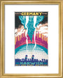 'Over to Germany from Harwich', LNER poster, 1923-1947. art print extra small gold Art Print - Science Museum Shop