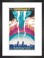 'Over to Germany from Harwich', LNER poster, 1923-1947. art print small black Art Print - Science Museum Shop