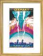 'Over to Germany from Harwich', LNER poster, 1923-1947. art print small gold Art Print - Science Museum Shop