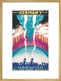'Over to Germany from Harwich', LNER poster, 1923-1947. art print large gold Art Print - Science Museum Shop