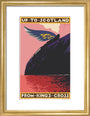 'Up to Scotland from King's Cross', LNER poster, 1923-1947. art print small gold Art Print - Science Museum Shop