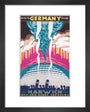 'Over to Germany from Harwich', LNER poster, 1923-1947. art print extra small black Art Print - Science Museum Shop