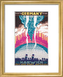 'Over to Germany from Harwich', LNER poster, 1923-1947. art print extra small gold Art Print - Science Museum Shop
