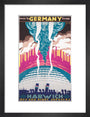'Over to Germany from Harwich', LNER poster, 1923-1947. art print small black Art Print - Science Museum Shop