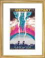 'Over to Germany from Harwich', LNER poster, 1923-1947. art print small gold Art Print - Science Museum Shop