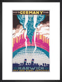 'Over to Germany from Harwich', LNER poster, 1923-1947. art print medium black Art Print - Science Museum Shop
