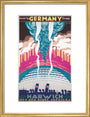 'Over to Germany from Harwich', LNER poster, 1923-1947. art print medium gold Art Print - Science Museum Shop