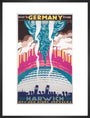 'Over to Germany from Harwich', LNER poster, 1923-1947. art print large black Art Print - Science Museum Shop