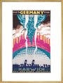 'Over to Germany from Harwich', LNER poster, 1923-1947. art print extra large gold Art Print - Science Museum Shop