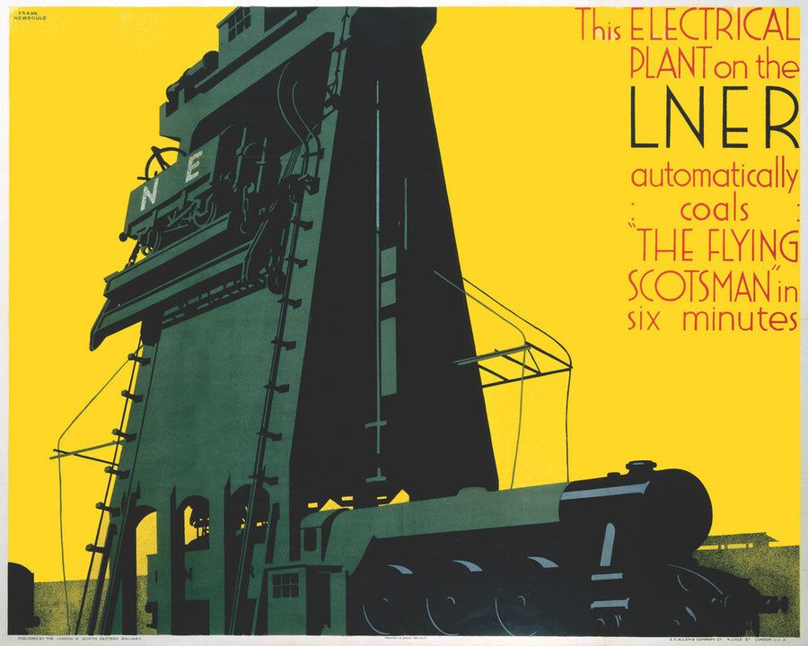 Refuelling the 'Flying Scotsman', LNER poster, 1932. Art Print - Science Museum Shop
