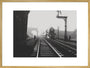 LNER 4472, Flying Scotsman by LNWR(?) overbridge, Sandy, circa 1933. art print extra large gold Art Print - Science Museum Shop