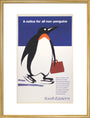 'A notice for all non-penguins', BR poster, 1995 art print large gold Art Print - Science Museum Shop