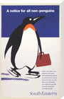 'A notice for all non-penguins', BR poster, 1995 stretched canvas large none Art Print - Science Museum Shop
