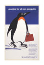 'A notice for all non-penguins', BR poster, 1995 unstretched canvas large none Art Print - Science Museum Shop