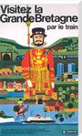 'Visitez la Grande Bretagne par le Train', BR poster, 1966 stretched canvas extra large none Art Print - Science Museum Shop