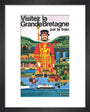 'Visitez la Grande Bretagne par le Train', BR poster, 1966 art print extra small black Art Print - Science Museum Shop