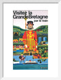 'Visitez la Grande Bretagne par le Train', BR poster, 1966 art print small white Art Print - Science Museum Shop