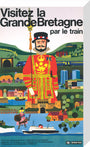 'Visitez la Grande Bretagne par le Train', BR poster, 1966 stretched canvas medium none Art Print - Science Museum Shop