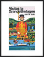'Visitez la Grande Bretagne par le Train', BR poster, 1966 art print large black Art Print - Science Museum Shop