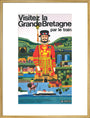 'Visitez la Grande Bretagne par le Train', BR poster, 1966 art print extra large gold Art Print - Science Museum Shop