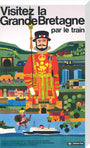 'Visitez la Grande Bretagne par le Train', BR poster, 1966 stretched canvas large none Art Print - Science Museum Shop