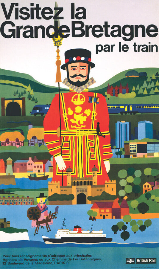 'Visitez la Grande Bretagne par le Train', BR poster, 1966 Art Print - Science Museum Shop