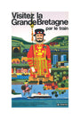 'Visitez la Grande Bretagne par le Train', BR poster, 1966 unstretched canvas medium none Art Print - Science Museum Shop