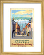 Come to Old World Cornwall', GWR poster, 1931. art print extra small gold Art Print - Science Museum Shop