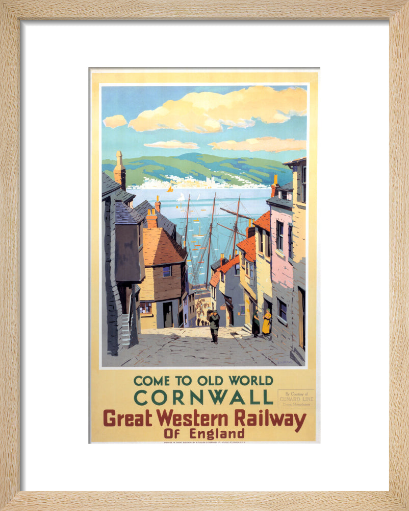 Come to Old World Cornwall', GWR poster, 1931. art print extra small natural Art Print - Science Museum Shop