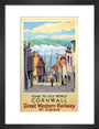 Come to Old World Cornwall', GWR poster, 1931. art print small black Art Print - Science Museum Shop