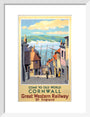 Come to Old World Cornwall', GWR poster, 1931. art print small white Art Print - Science Museum Shop