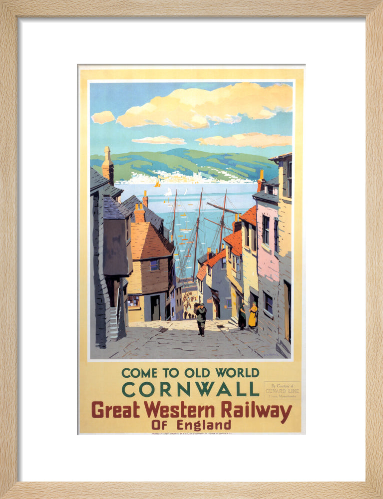 Come to Old World Cornwall', GWR poster, 1931. art print small natural Art Print - Science Museum Shop