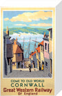 Come to Old World Cornwall', GWR poster, 1931. stretched canvas small none Art Print - Science Museum Shop