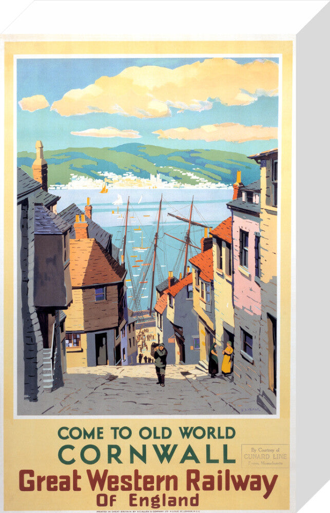 Come to Old World Cornwall', GWR poster, 1931. stretched canvas small none Art Print - Science Museum Shop
