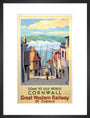 Come to Old World Cornwall', GWR poster, 1931. art print medium black Art Print - Science Museum Shop