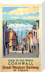 Come to Old World Cornwall', GWR poster, 1931. stretched canvas medium none Art Print - Science Museum Shop