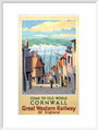 Come to Old World Cornwall', GWR poster, 1931. art print large white Art Print - Science Museum Shop
