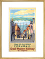 Come to Old World Cornwall', GWR poster, 1931. art print large gold Art Print - Science Museum Shop