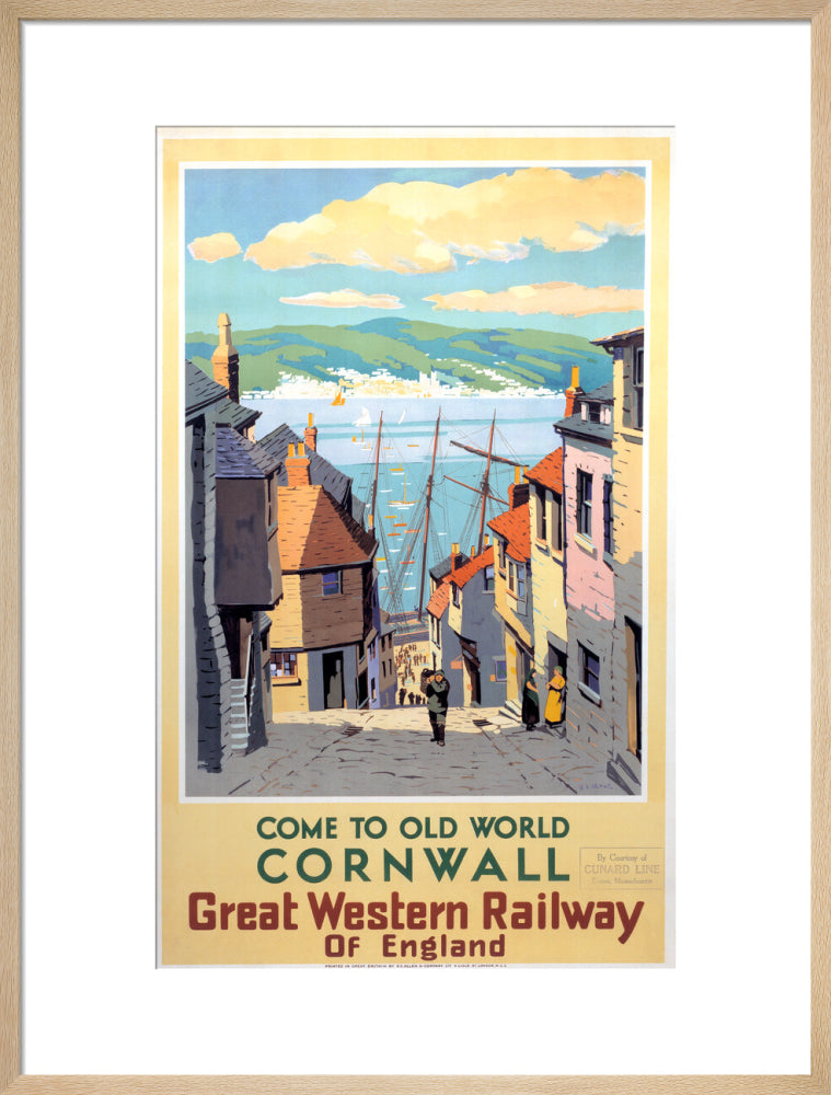 Come to Old World Cornwall', GWR poster, 1931. art print large natural Art Print - Science Museum Shop