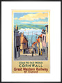 Come to Old World Cornwall', GWR poster, 1931. art print extra large black Art Print - Science Museum Shop