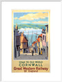 Come to Old World Cornwall', GWR poster, 1931. art print extra large white Art Print - Science Museum Shop