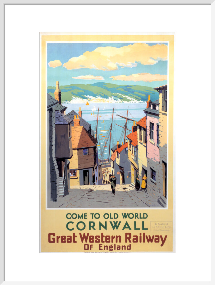 Come to Old World Cornwall', GWR poster, 1931. art print extra large white Art Print - Science Museum Shop
