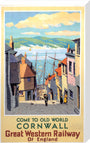 Come to Old World Cornwall', GWR poster, 1931. stretched canvas large none Art Print - Science Museum Shop