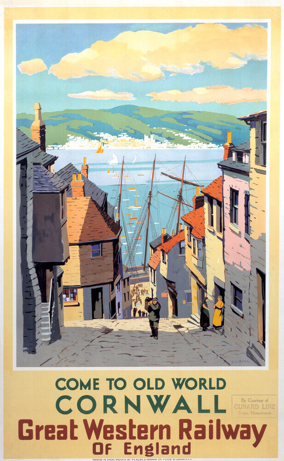 Come to Old World Cornwall', GWR poster, 1931. Art Print - Science Museum Shop