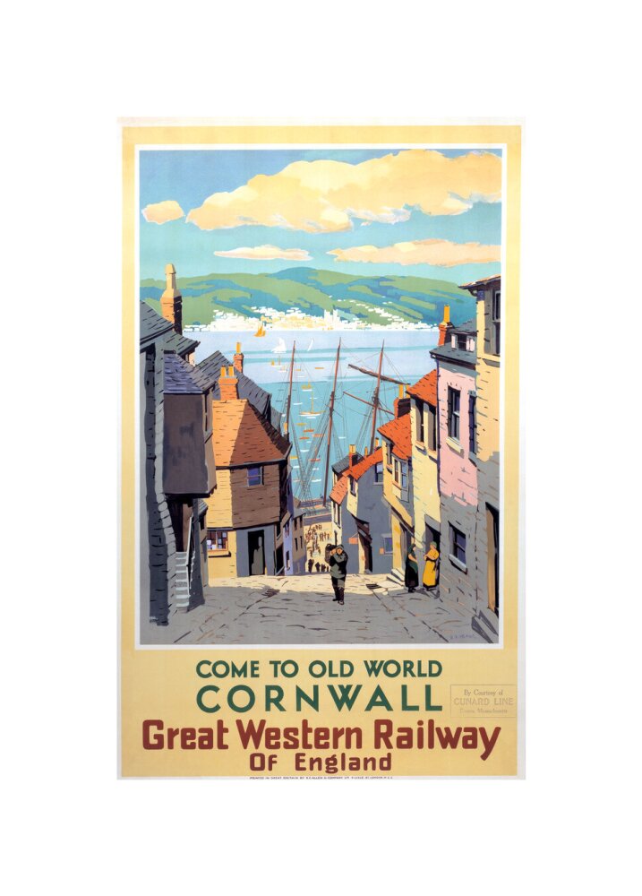 Come to Old World Cornwall', GWR poster, 1931. unstretched canvas small none Art Print - Science Museum Shop