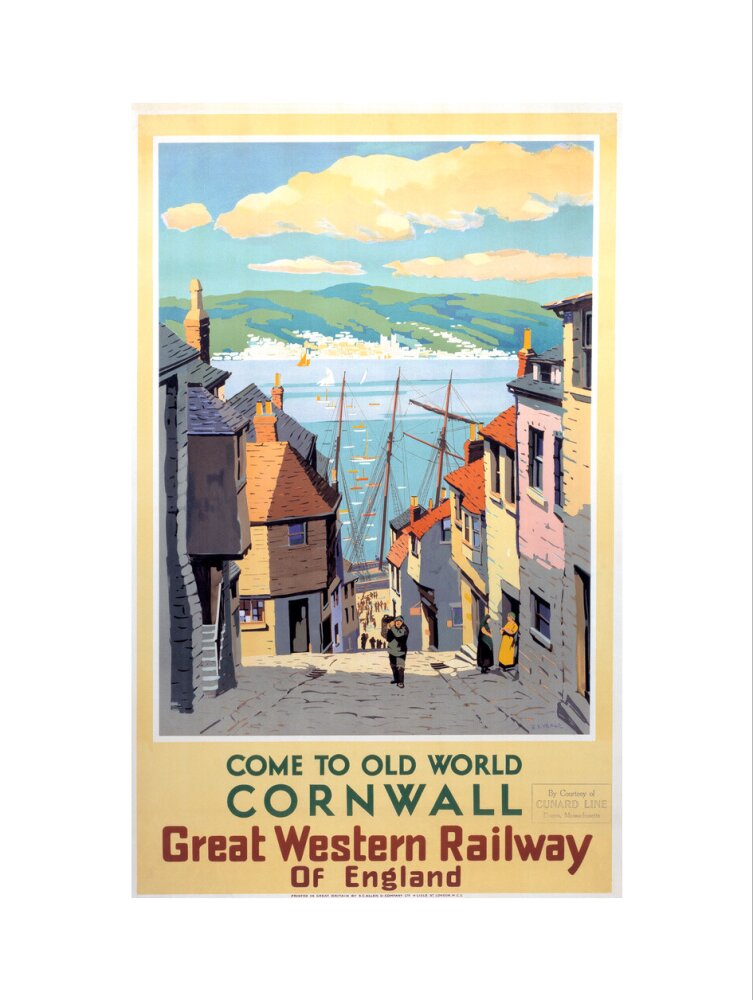 Come to Old World Cornwall', GWR poster, 1931. art print large none Art Print - Science Museum Shop