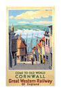 Come to Old World Cornwall', GWR poster, 1931. unstretched canvas extra large none Art Print - Science Museum Shop